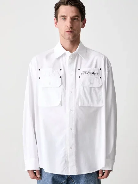Off-White Script Arrow cămașă din pentru femei alb