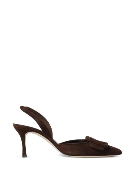 Bateliai Manolo Blahnik su sagtimis ruda