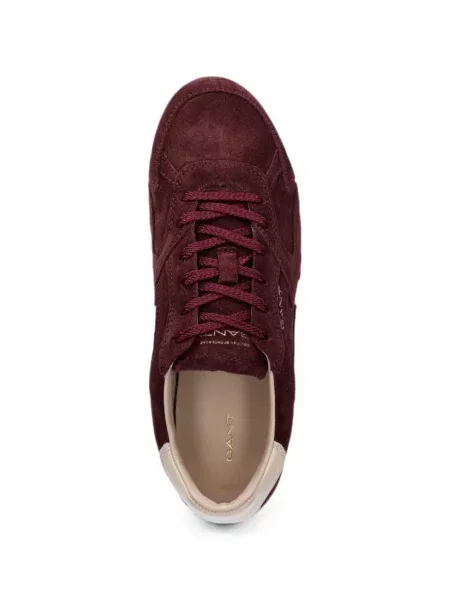 Sneakerși Gant din piele de căprioară roșu