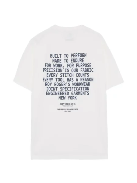 Tricou Engineered Garments cu imagine alb