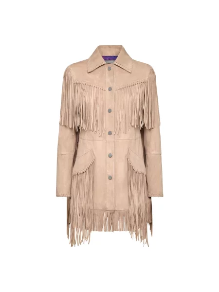 Kurtka Philipp Plein zamszowa beżowa