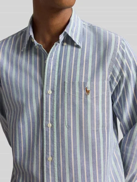 Koszula casualowa o kroju regular fit z czystej bawełny Polo Ralph Lauren granatowa