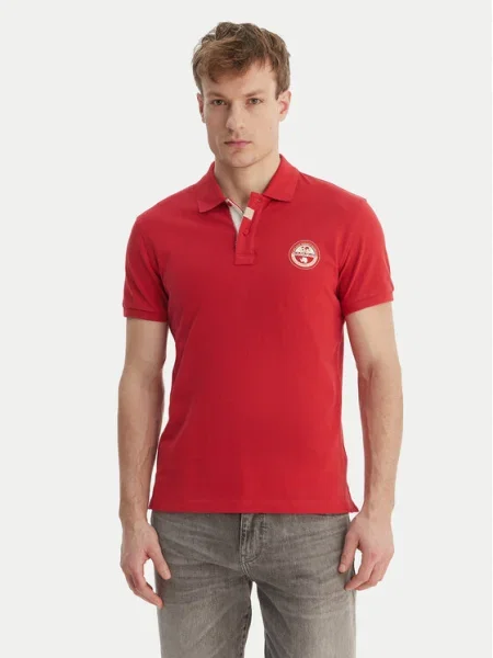 Napapijri Tricou polo E-Clanis roșu