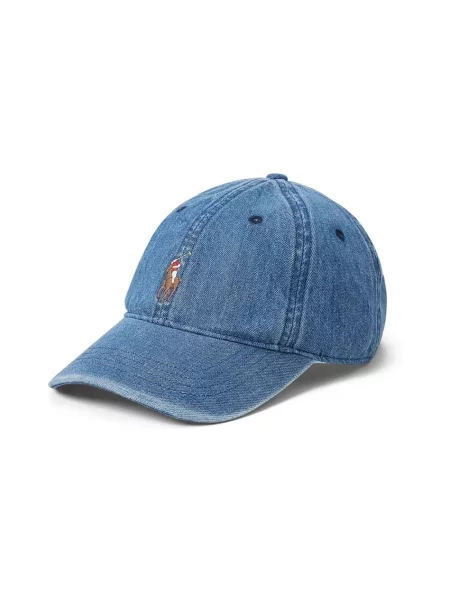 Polo Ralph Lauren czapka z daszkiem gładka niebieski