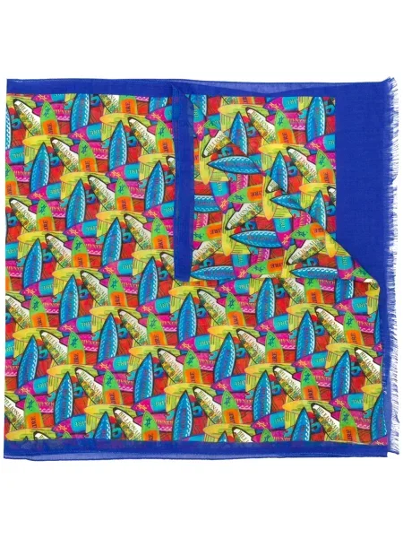 Fular Billionaire cu imagine albastru