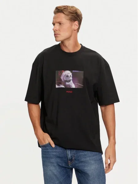HUGO Tricou Hugo x Tim Burton's Nightmare Before Christmas DJACK_NBC negru