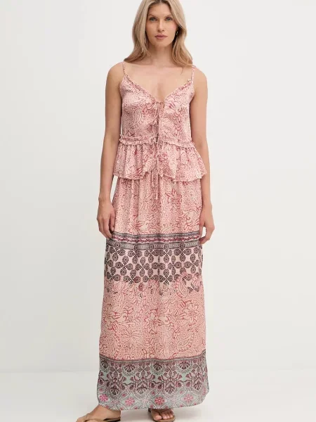 Спідниця Morgan midi розкльошена JONY.F помаранчевий