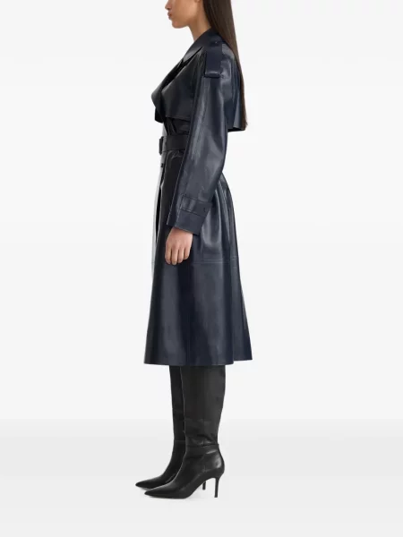 Palton Mackage din piele albastru