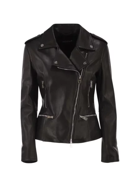 Geanta de piele Dondup negru