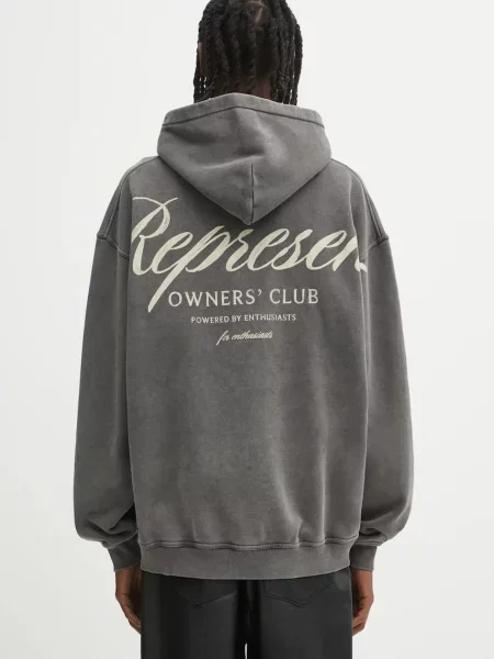 Represent hanorac de Represent Owners Club cu glugă cu imprimeu gri