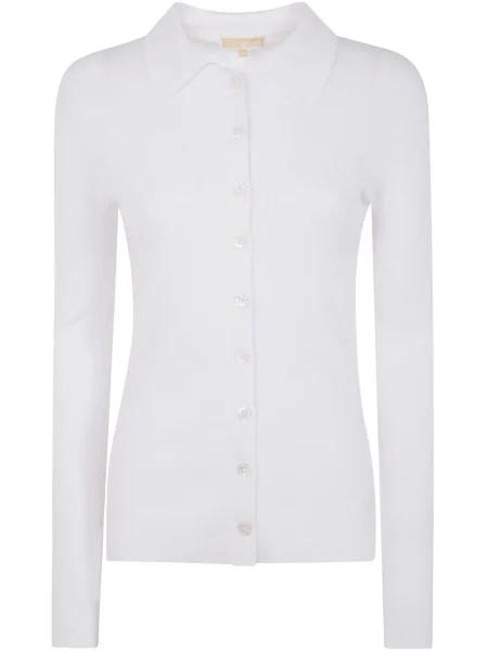 Bluză Michael Michael Kors cu imagine cu model leopard alb