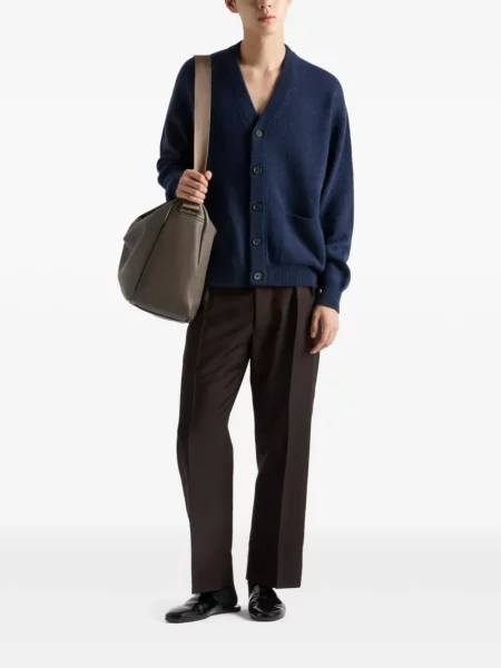 Cardigan Prada din cașmir albastru