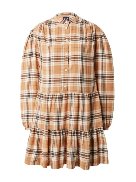 GAP Rochie tip bluză maro cămilă / negru alb