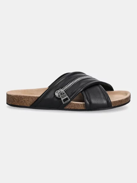 JW Anderson klapki skórzane Biker Slide czarny
