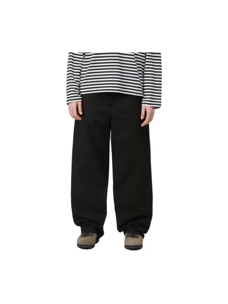 Spodnie Carhartt Wip z wysoką talią czarne