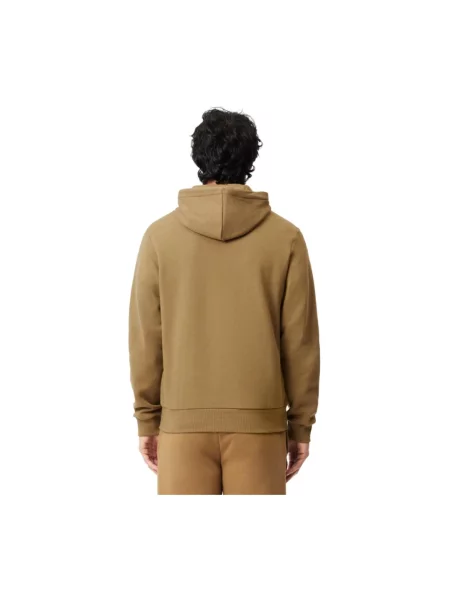 Bluza z kapturem Lacoste polarowa beżowa