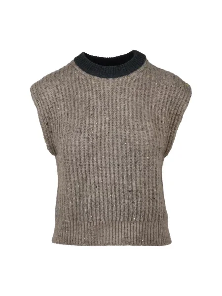 Sweter Brunello Cucinelli beżowy