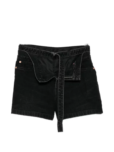 Cu centură pantaloni scurți din denim Sacai negru