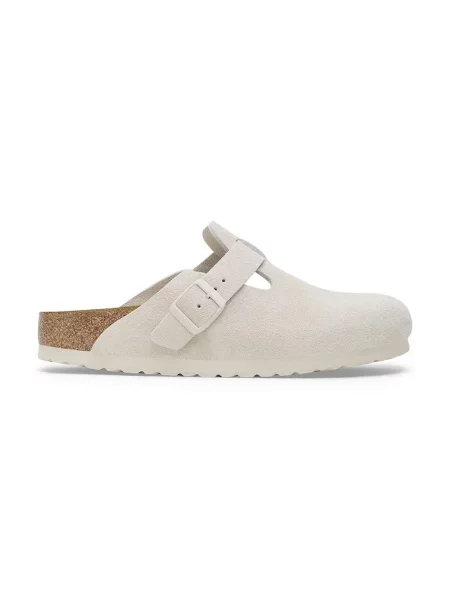 Pantofi Birkenstock din piele fără armătură alb