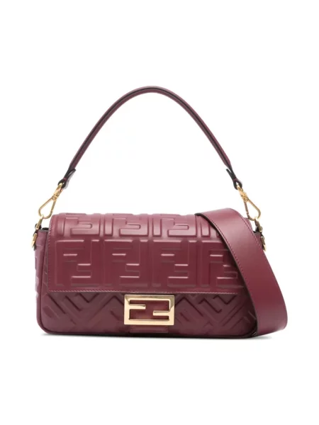 Torebka bagietka Fendi Baguette skórzana czerwona