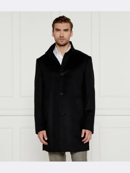 Joop! De lână palton 17 cu adaos de cașmir negru