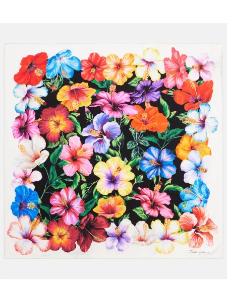 Fular Dolce&gabbana de mătase cu model floral