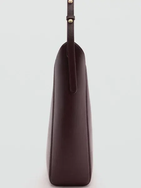 Torba bucket z karabińczykiem burgund Kobieta uniwersalny MANGO