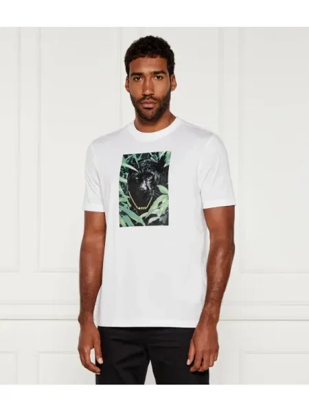 BOSS ORANGE Tricou Te_Animali | alb