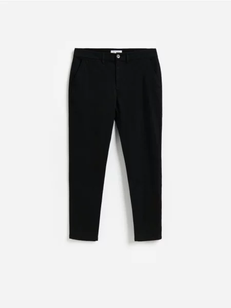 Reserved Pantaloni slim cu adaos de Lyocell negru