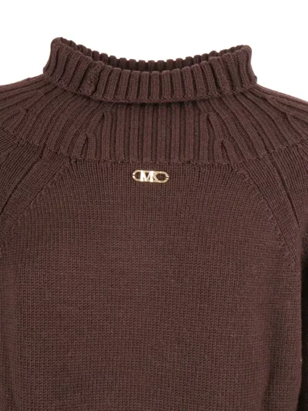 Dugo top Michael Michael Kors na rese od brušene kože crna