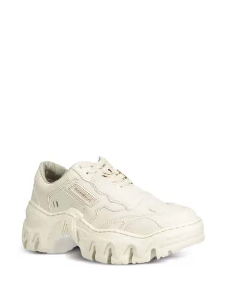 Sneakerși Rombaut cu șireturi din dantelă chunky alb