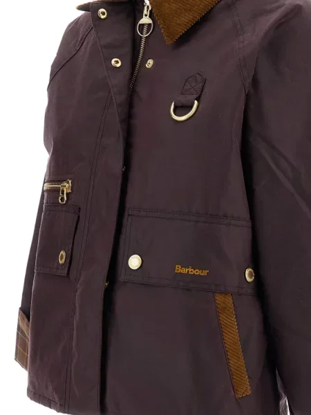 Gulerat ceruit geacă Barbour de catifea cord maro