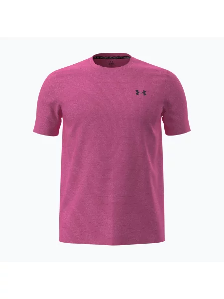 Tricou de antrenament bărbați Under Armour Vanish Seamless Novelty SS pink frenzy/ultimate black negru