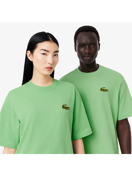 Lacoste T-Shirt O Kroju Oversize zielona