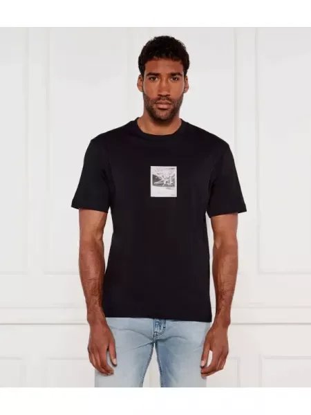 HUGO Póló Darthy | Relaxed fit fekete