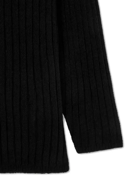 Pulover Studio Tomboy cu nervuri negru