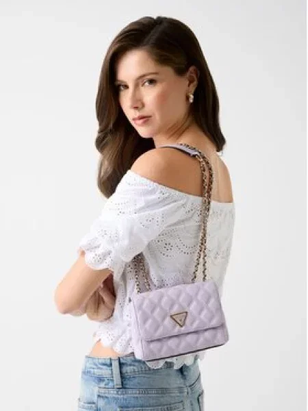 Ročna torba Guess Giully II Mini vijolična