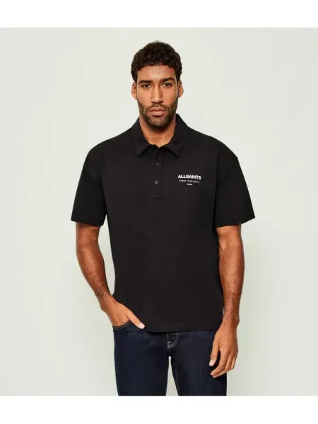 AllSaints Polo UNDERGROUND | Relaxed fit negru