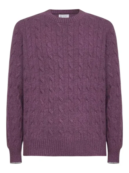 Pulover Brunello Cucinelli din cașmir violet