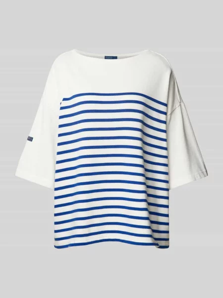 Sweter z dzianiny o kroju oversized z rękawem o dł. Polo Ralph Lauren granatowy