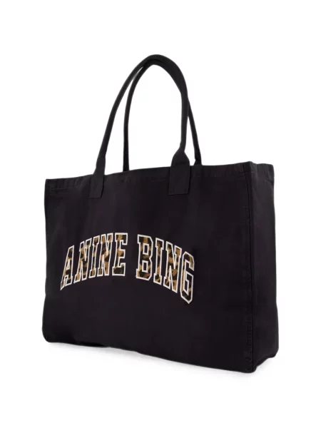 Geantă shopper Anine Bing din canvas negru