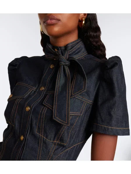 Rochie din denim Zimmermann albastru