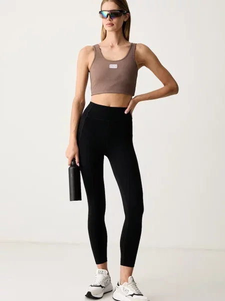 Emporio Armani športová podprsenka hnedá