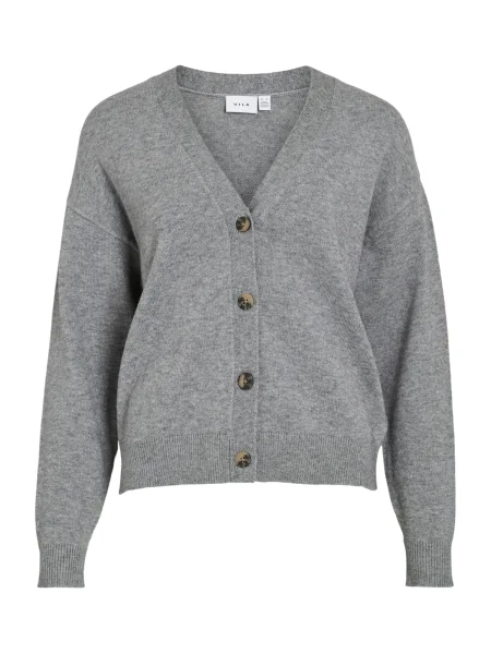 VILA Geacă tricotată VIRIL amestecat gri