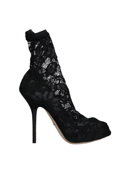 Botki Dolce And Gabbana skórzane czarne