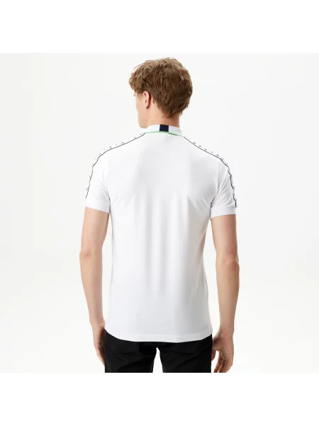 Lacoste Koszulka Polo Z Kołnierzem Na Regular Fit biała