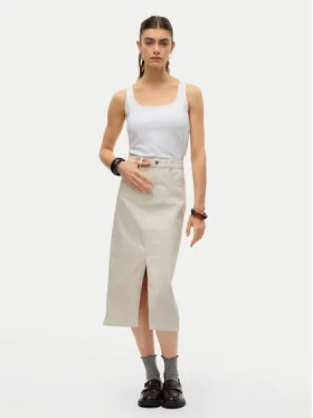 Vero Moda Džínová sukně Veri béžová