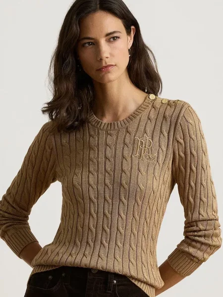 LAUREN RALPH LAUREN Pulover Bej închis maro