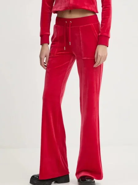 Juicy Couture pantaloni de trening rosu neted