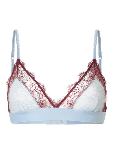 LOVE Stories Sutien Love Lace albastru deschis / burgundy roșu